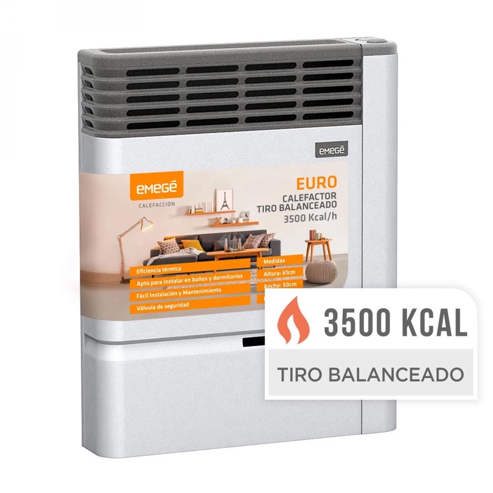 Calefactor Emege Euro Kcal Tb Tiro Balanceado Multigas Shopee