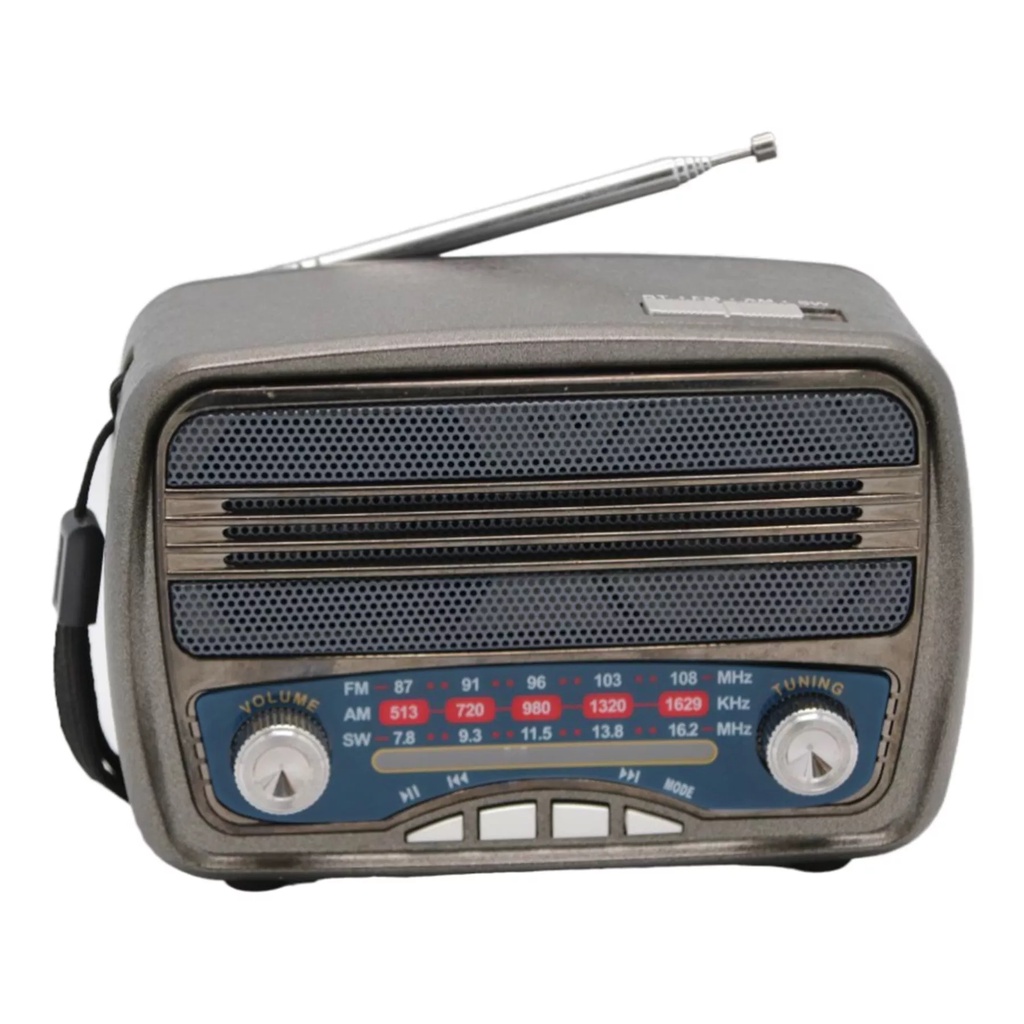 Radio Retro Recargable Batería Ion Litio CMIK MK 139 MP3 Bluetooth FM