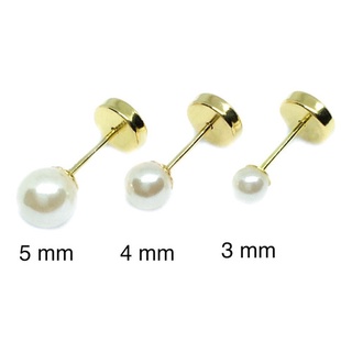 Aros Abridores Oro 18k Perla Cultivo 4 Mm Garantia Escrita Shopee