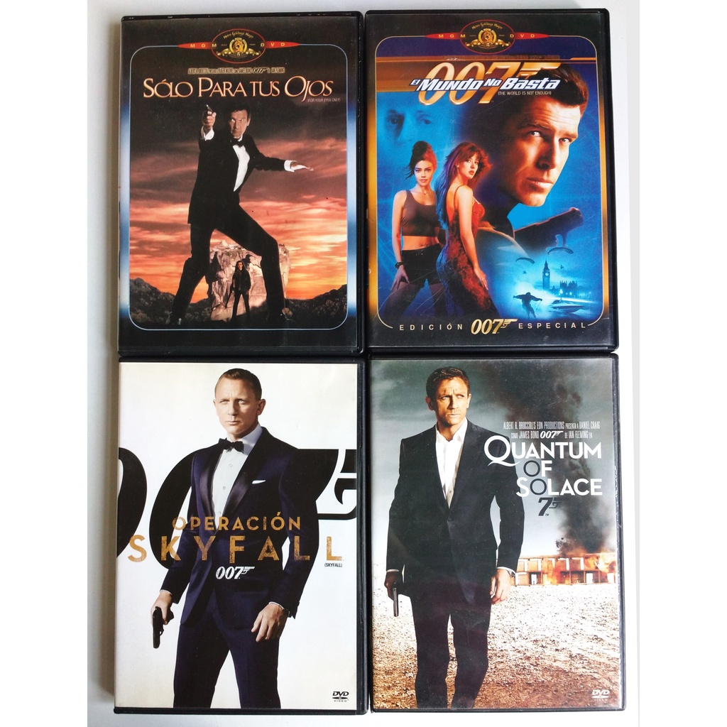 Lote 4 Dvd James Bond Agente 007 Peliculas Originales Cdjess Shopee Argentina