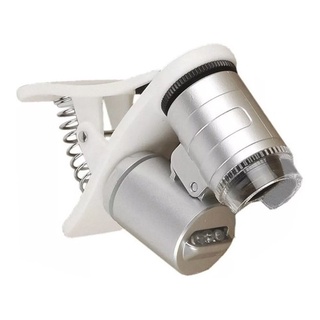 microscopio de bolsillo aumento 60x 120x con Iluminación LED portátil compacto 