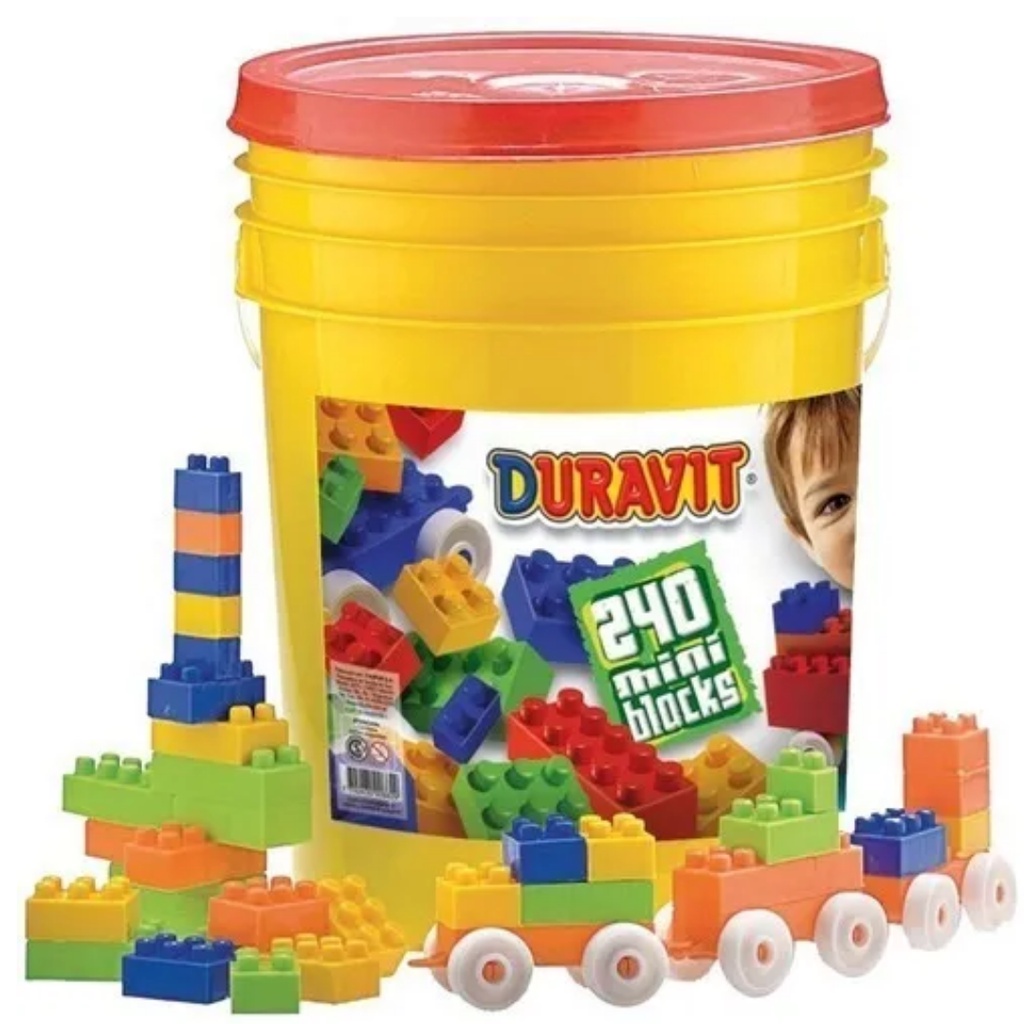 Bloques para armar Duravit Balde de 240 piezas Shopee Argentina