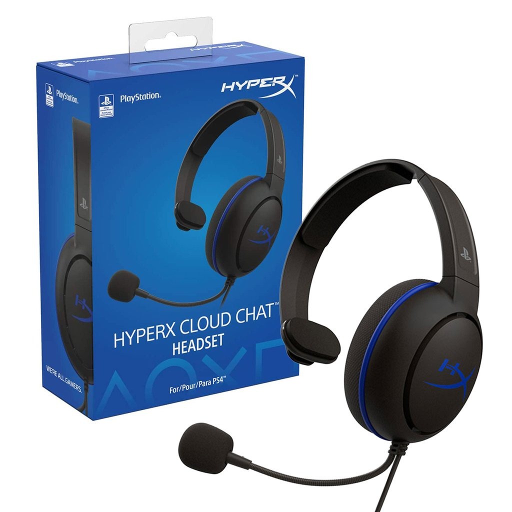 AURICULAR HYPERX CLOUD CHAT BLACK/BLUE PS4 | Shopee Argentina