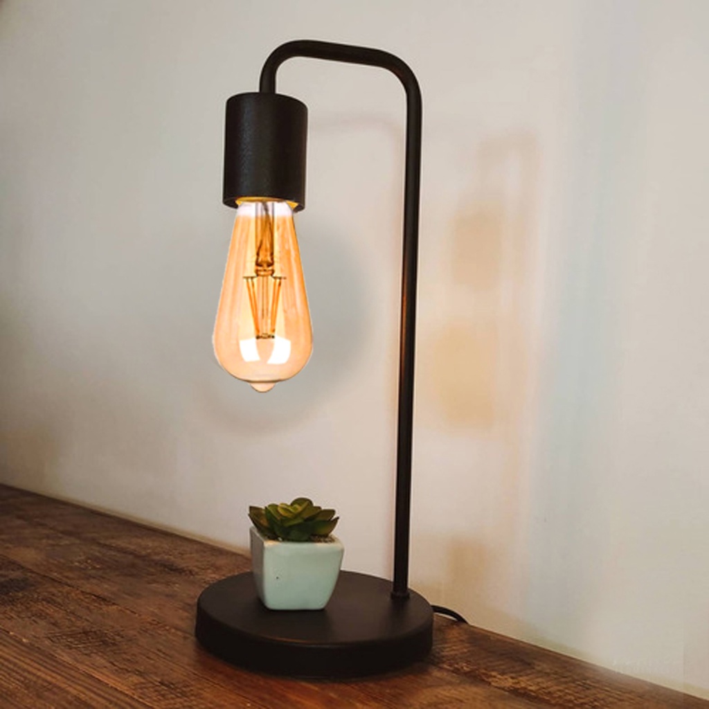 Lampara de escritorio mesa Velador metalico estilo industrial Con Led