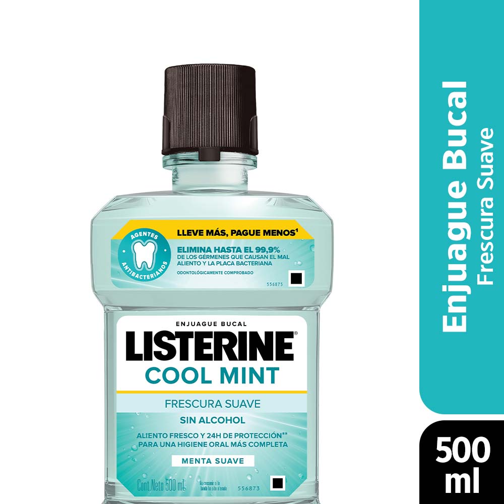 Listerine Cool Mint Zero Alcohol Enjuague Bucal X 500 Ml Shopee Argentina