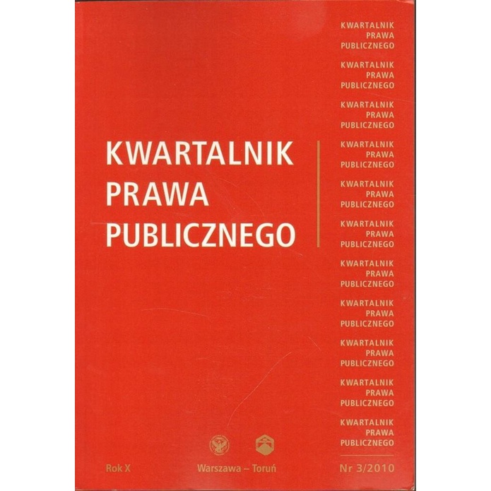Featured image of KWARTALNIK PRAWA PUBLICZNEGO NR 3/2010