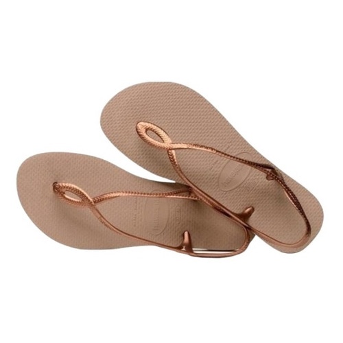 Ojotas Havaianas Mujer Luna Rose Gold | Shopee Argentina