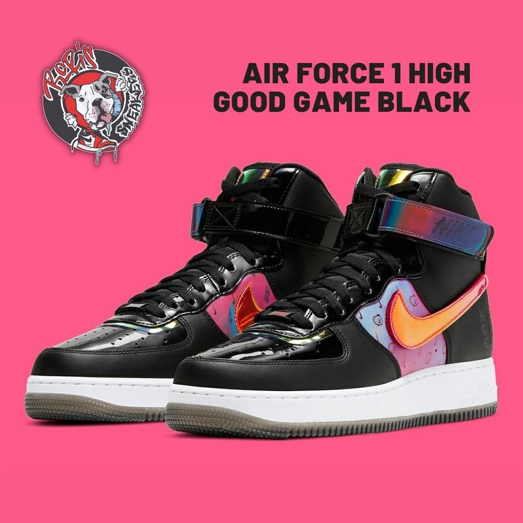 orange and black air force 1 high