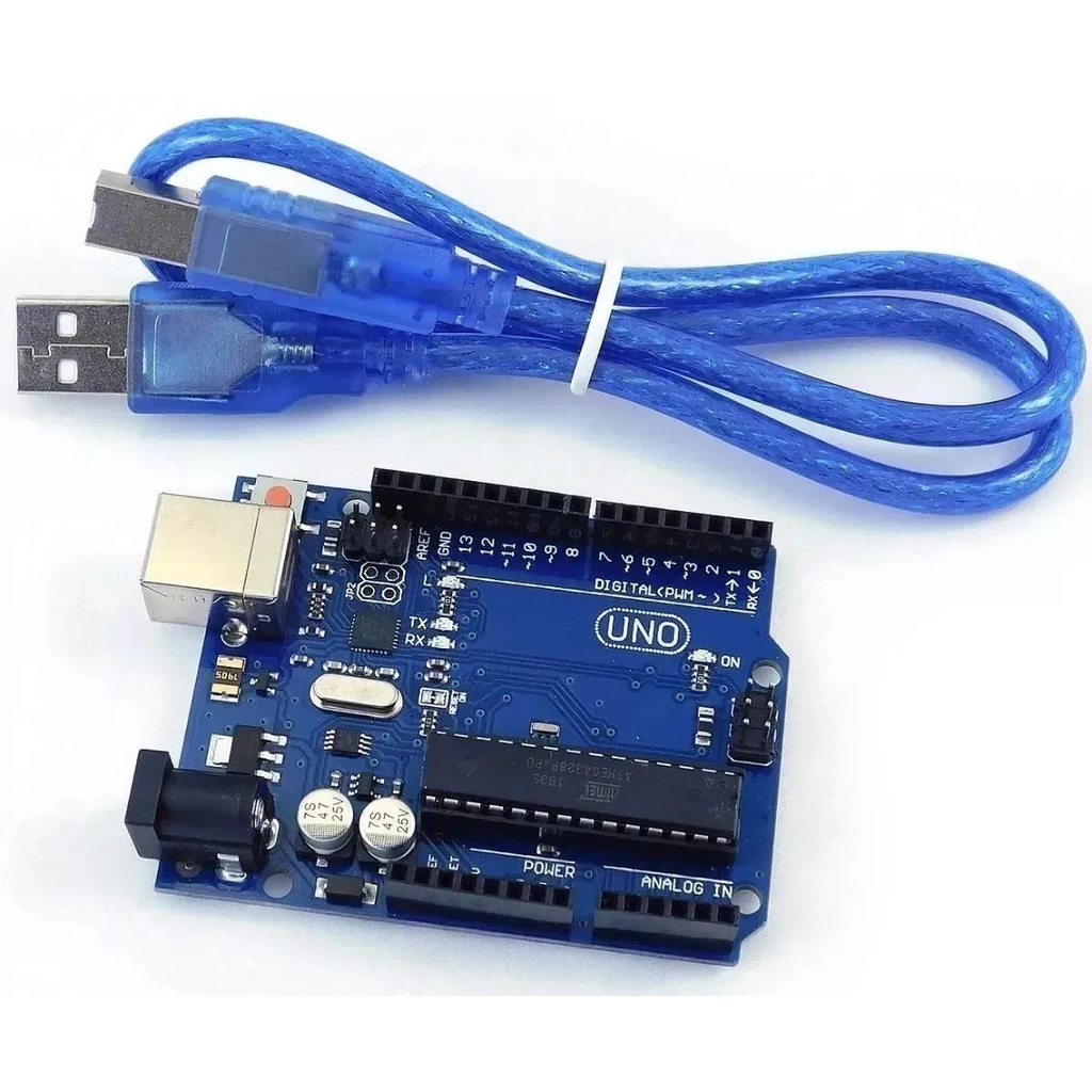 Arduino Uno R3 Atmega328 Incluye Cable Usb Chip Desmontable | Shopee ...