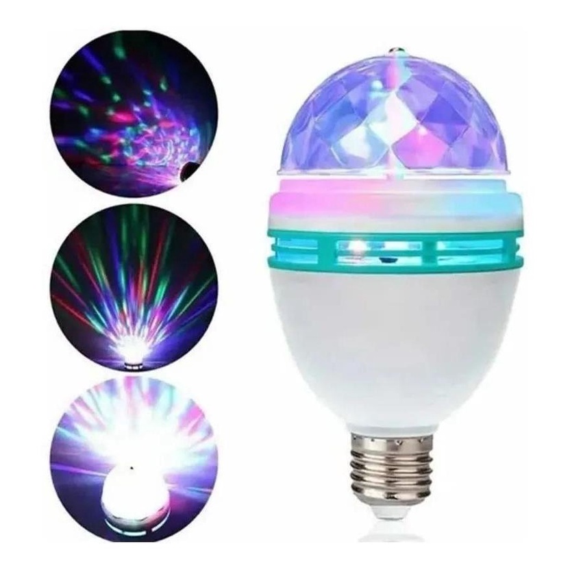Lampara Led 220v Color Rgb Giratoria Luces Fiestas F Shopee Argentina